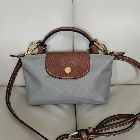 Longchamp Mini Bag in Gray and Brown - Picture 2 of 4